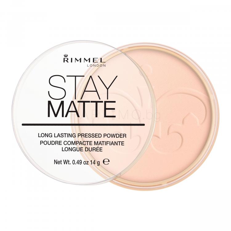 Rimmel London Stay Matte Пудра за жени 14 g Нюанс 002 Pink Blossom