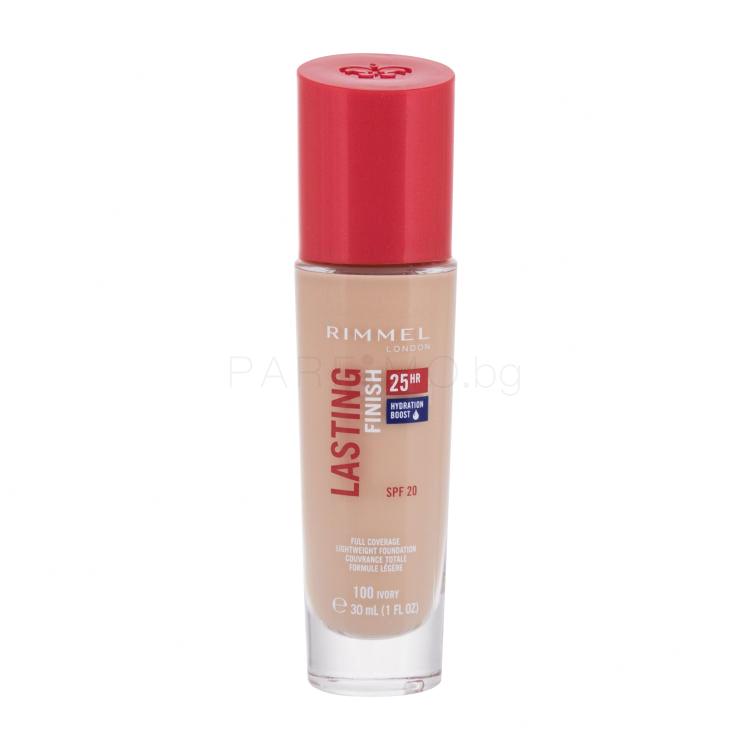 Rimmel London Lasting Finish 25H SPF20 Фон дьо тен за жени 30 ml Нюанс 100 Ivory