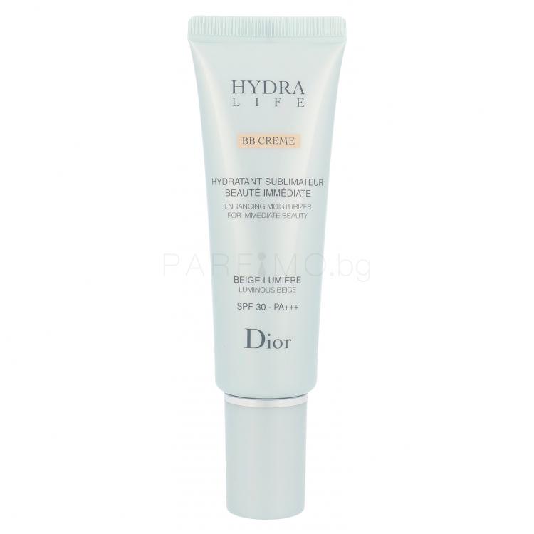 Christian Dior Hydra Life Enhancing Moisturizer SPF30 BB крем за жени 50 ml Нюанс 01 Luminous Beige