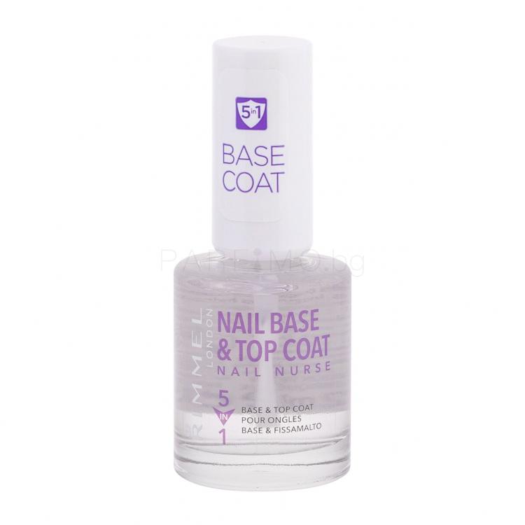 Rimmel London Nail Nurse 5in1 Base &amp; Top Coat Лак за нокти за жени 12 ml