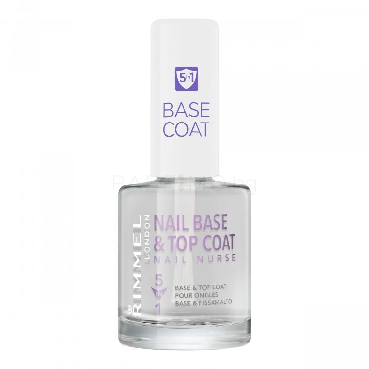 Rimmel London Nail Nurse 5in1 Base &amp; Top Coat Лак за нокти за жени 12 ml