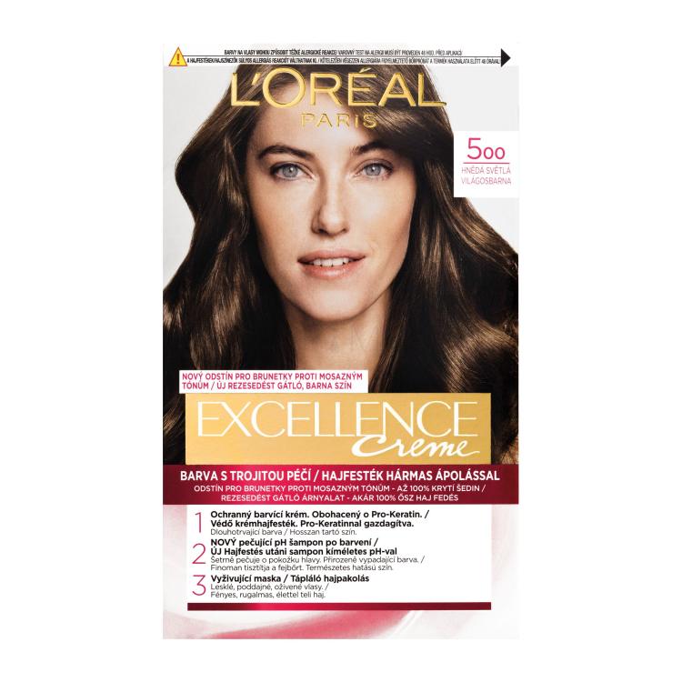 L&#039;Oréal Paris Excellence Creme Triple Protection Боя за коса за жени 48 ml Нюанс 400 Brown
