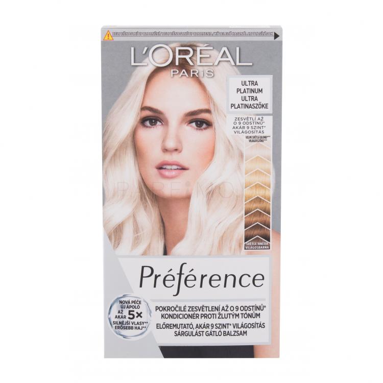 L&#039;Oréal Paris Préférence Les Blondissimes Боя за коса за жени 1 бр Нюанс Ultra Platinum