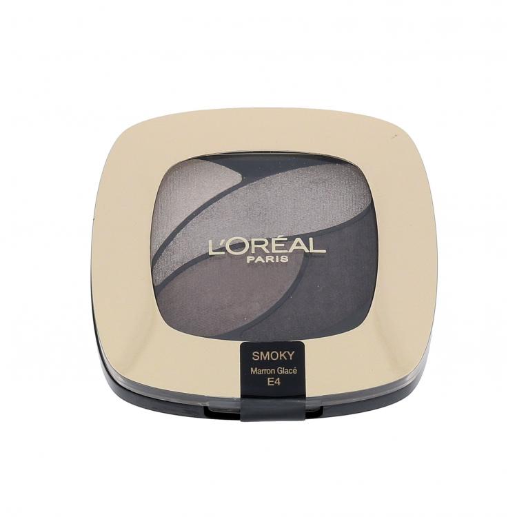 L&#039;Oréal Paris Color Riche Quad Eye Shadows Сенки за очи за жени 2,5 ml Нюанс E4 Marron Glacé