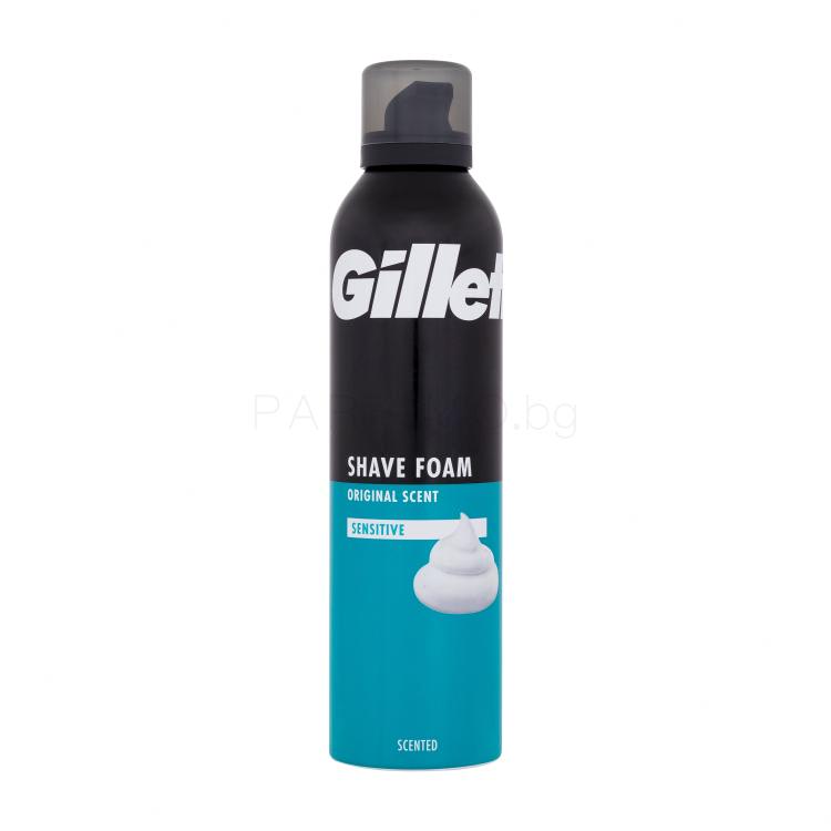 Gillette Shave Foam Original Scent Sensitive Пяна за бръснене за мъже 300 ml
