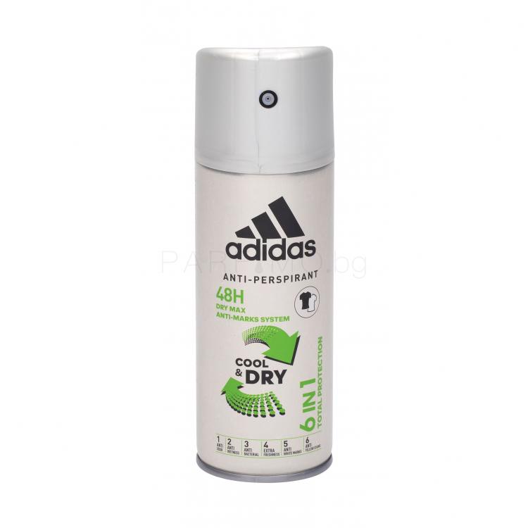 Adidas 6in1 Cool &amp; Dry 48h Антиперспирант за мъже 150 ml