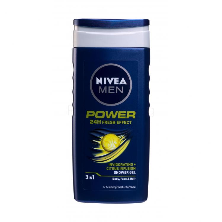 Nivea Men Power Fresh Душ гел за мъже 250 ml