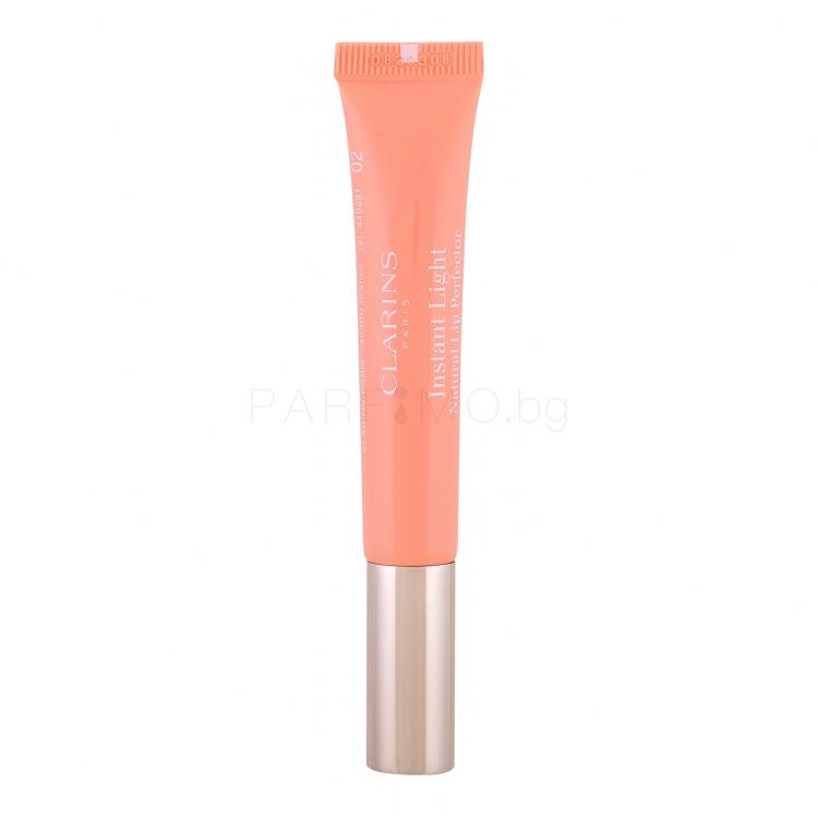 Clarins Instant Light Natural Lip Perfector Блясък за устни за жени 12 ml Нюанс 02 Apricot Shimmer