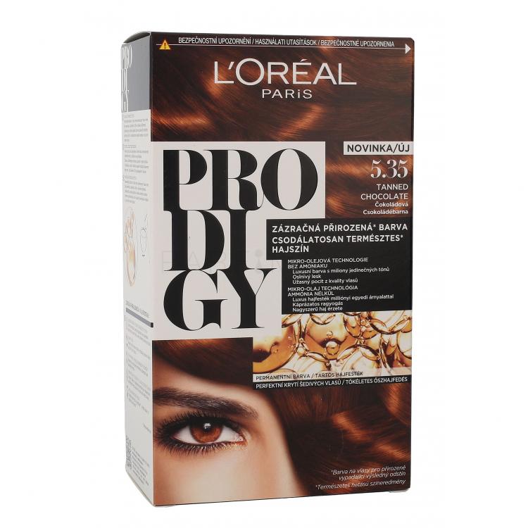 L&#039;Oréal Paris Prodigy Боя за коса за жени 1 бр Нюанс 5.35 Tanned Chocolate