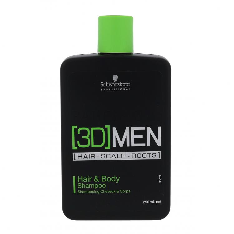 Schwarzkopf Professional 3DMEN Hair &amp; Body Шампоан за мъже 250 ml