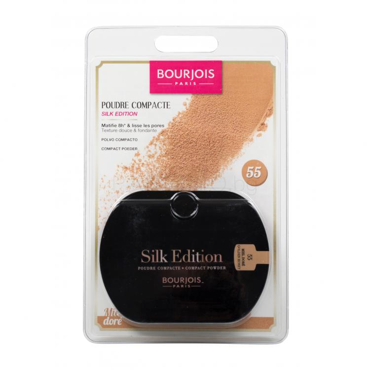 BOURJOIS Paris Silk Edition Compact Powder Пудра за жени 9 гр Нюанс 55 Golden Honey
