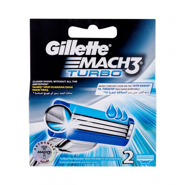 Gillette Mach3 Turbo Резервни ножчета за мъже 2 бр