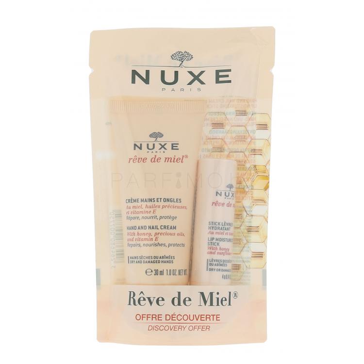 NUXE Rêve de Miel Подаръчен комплект крем за ръце и нокти 30 ml + балсам за устни 4 g
