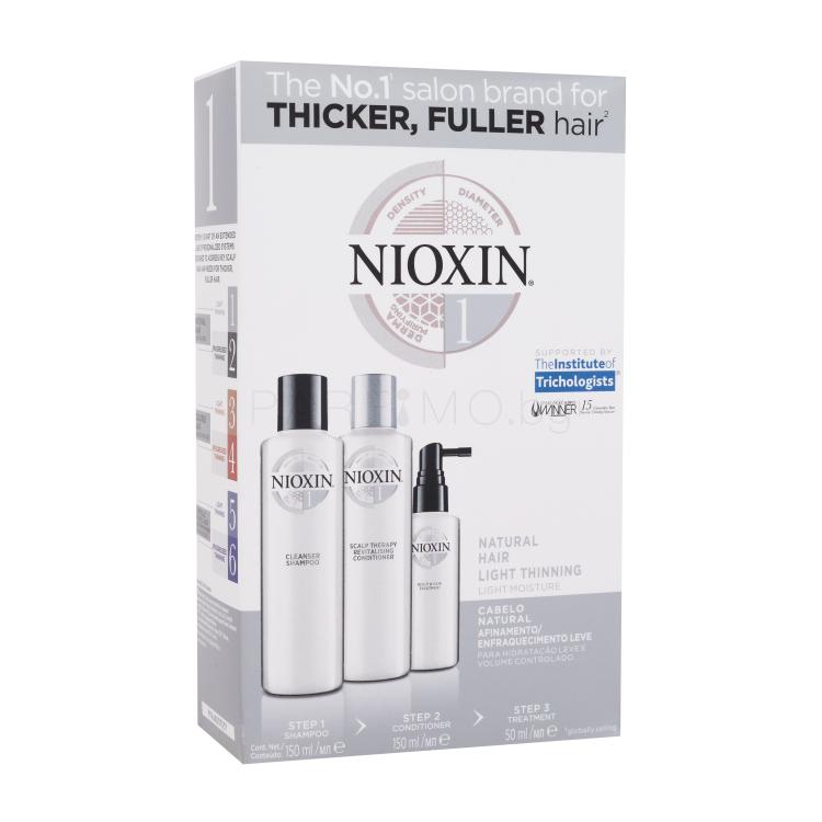 Nioxin System 1 Подаръчен комплект шампоан 150 ml + балсам 150 ml + грижа за косата 50 ml