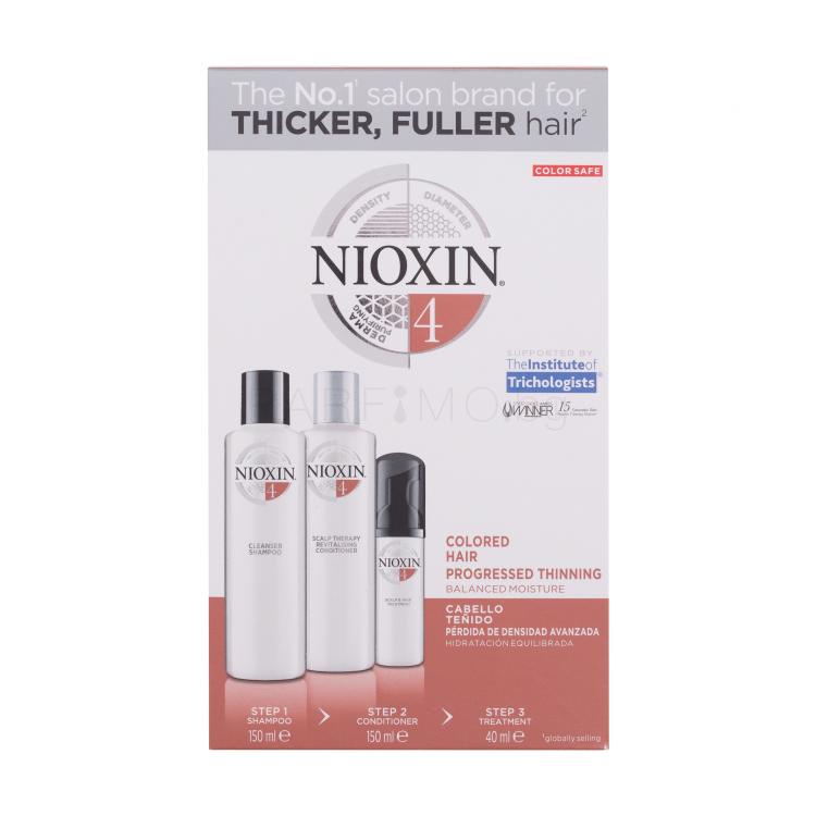 Nioxin System 4 Подаръчен комплект шампоан System 4 150 ml + балсам System 4 150 ml + грижа за косата System 4 40 ml
