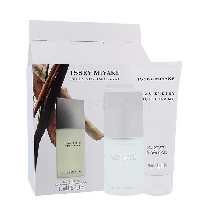 Issey Miyake L´Eau D´Issey Pour Homme Подаръчен комплект EDT 15 ml + душ гел 75 ml