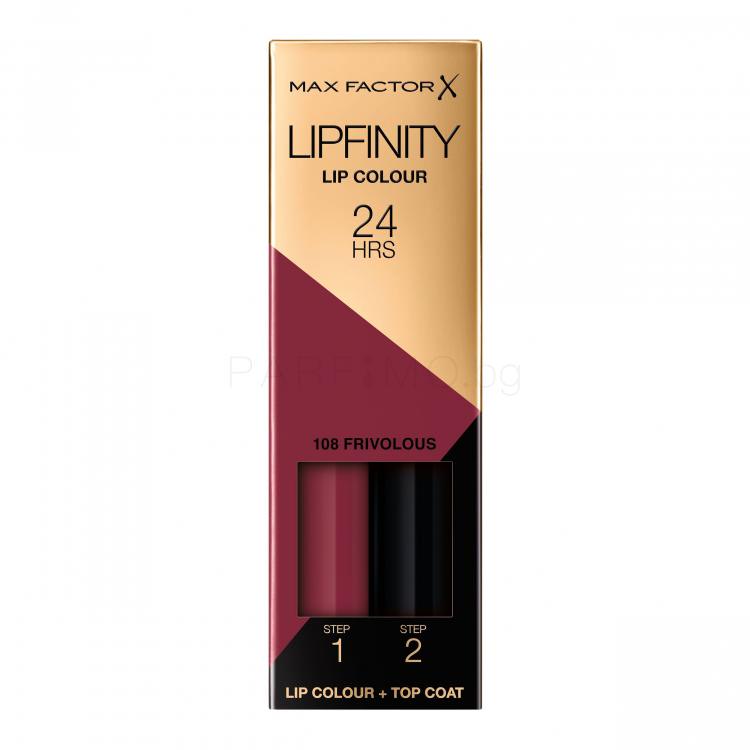 Max Factor Lipfinity 24HRS Lip Colour Червило за жени 4,2 гр Нюанс 108 Frivolous