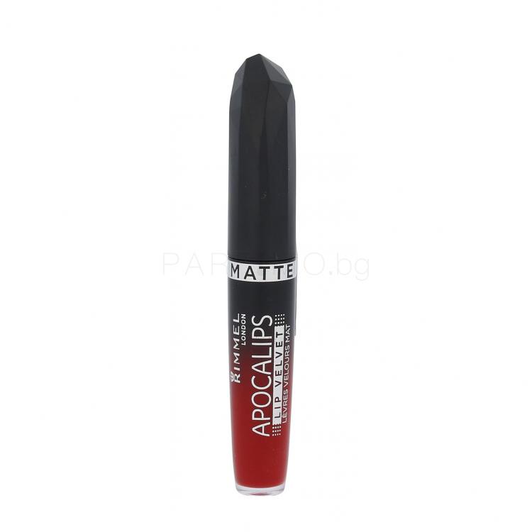 Rimmel London Apocalips Lip Velvet Matte Червило за жени 5 ml Нюанс 505 Burning Lava