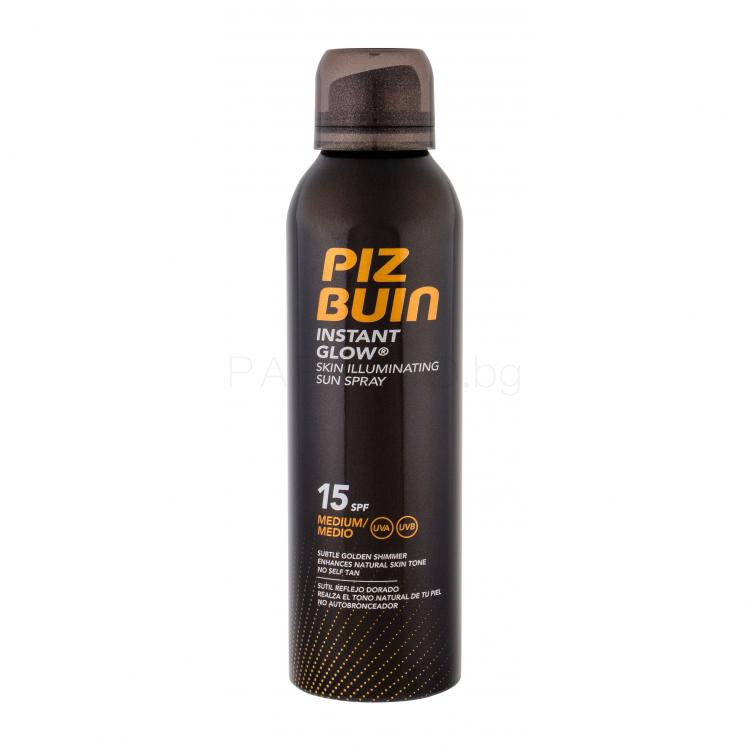 PIZ BUIN Instant Glow Spray SPF15 Слънцезащитна козметика за тяло за жени 150 ml