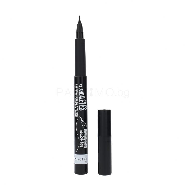 Rimmel London Scandal Eyes Precision Micro Очна линия за жени 1,1 ml Нюанс 001 Black