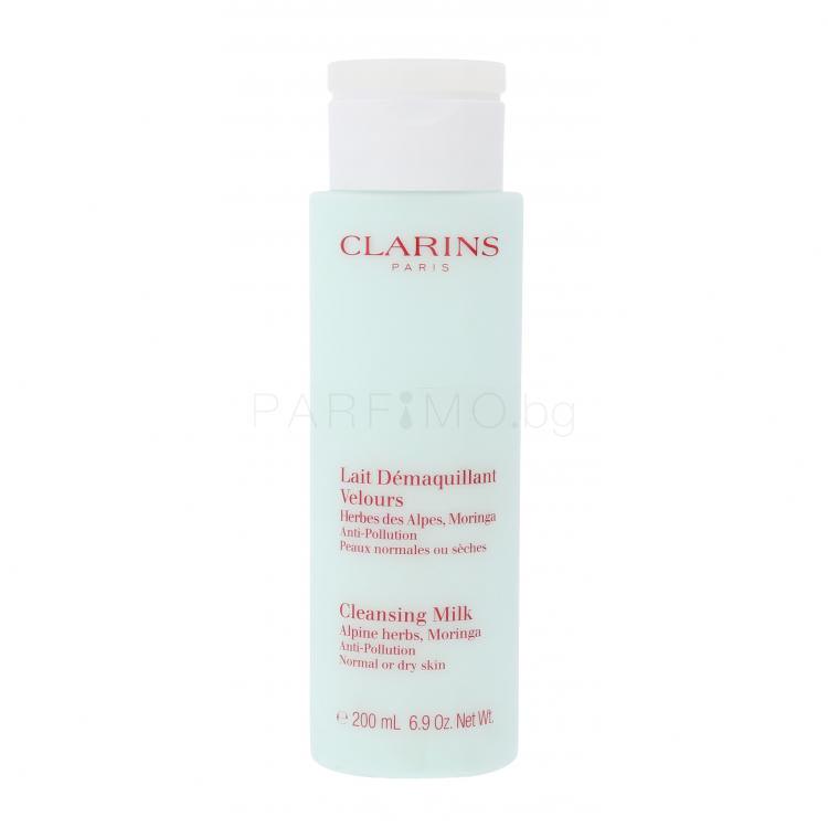 Clarins Cleansing Milk With Alpine Herbs Dry/Normal Тоалетно мляко за жени 200 ml