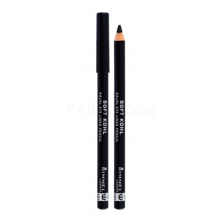Rimmel London Soft Kohl Молив за очи за жени 1,2 g Нюанс 061 Jet Black