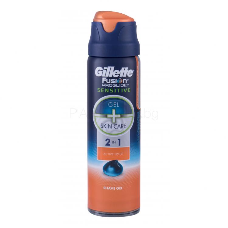 Gillette Fusion Proglide Sensitive 2in1 Active Sport Гел за бръснене за мъже 170 ml