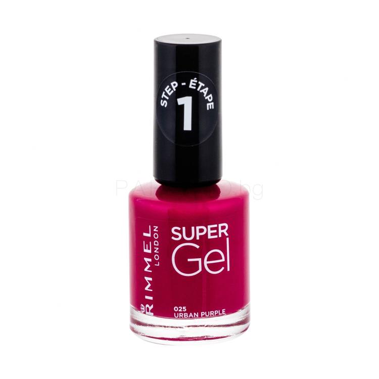 Rimmel London Super Gel STEP1 Лак за нокти за жени 12 ml Нюанс 025 Urban Purple