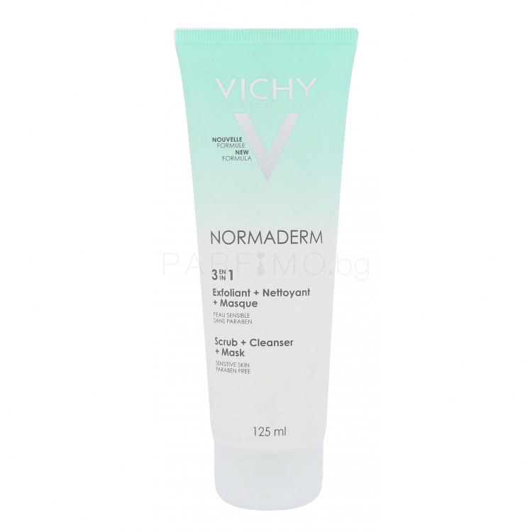Vichy Normaderm 3in1 Scrub + Cleanser + Mask Ексфолиант за жени 125 ml