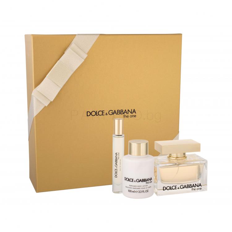 Dolce&amp;Gabbana The One Подаръчен комплект EDP 75 ml + лосион за тяло 100 ml + EDT 7,4 ml