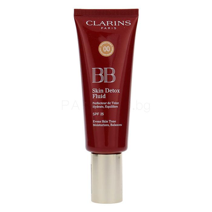 Clarins BB Skin Detox Fluid SPF25 BB крем за жени 45 ml Нюанс 00 Fair ТЕСТЕР