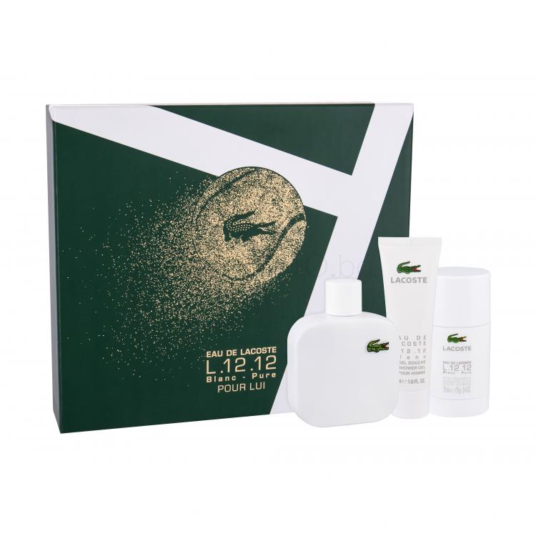 Lacoste L.12.12 Blanc Подаръчен комплект EDT 100 ml + душ гел 50 ml + деостик 75 ml