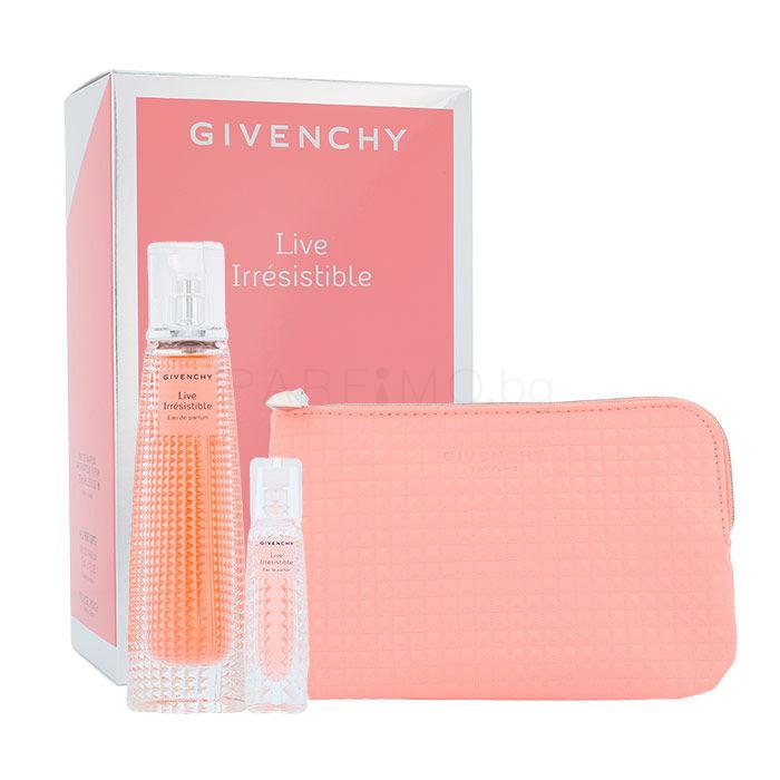Givenchy Live Irrésistible Подаръчен комплект EDP 75 ml + EDP 3 ml + козметична чанта