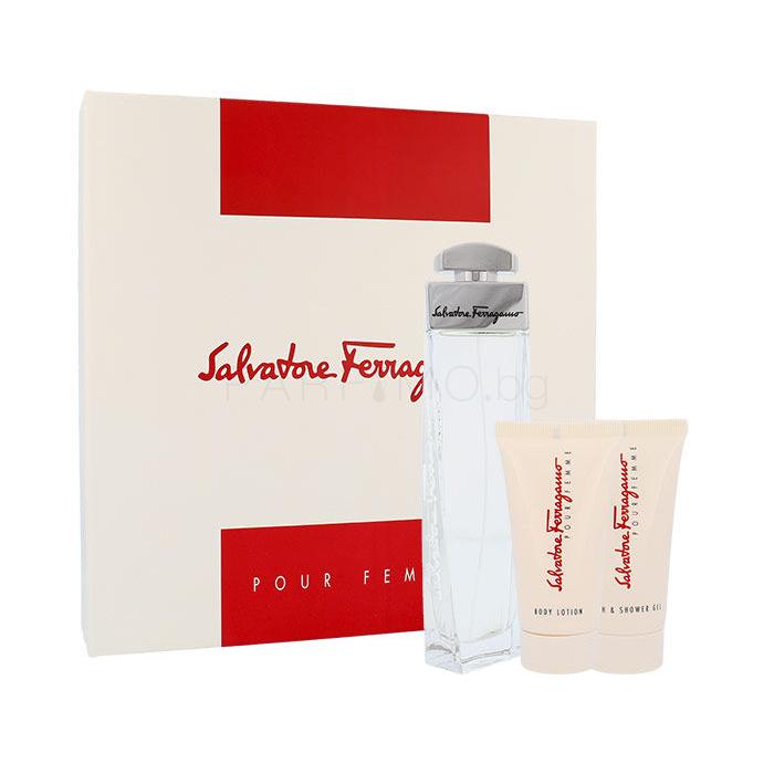 Salvatore Ferragamo Pour Femme Подаръчен комплект EDP 100 ml + лосион за тяло 50 ml + душ гел 50 ml