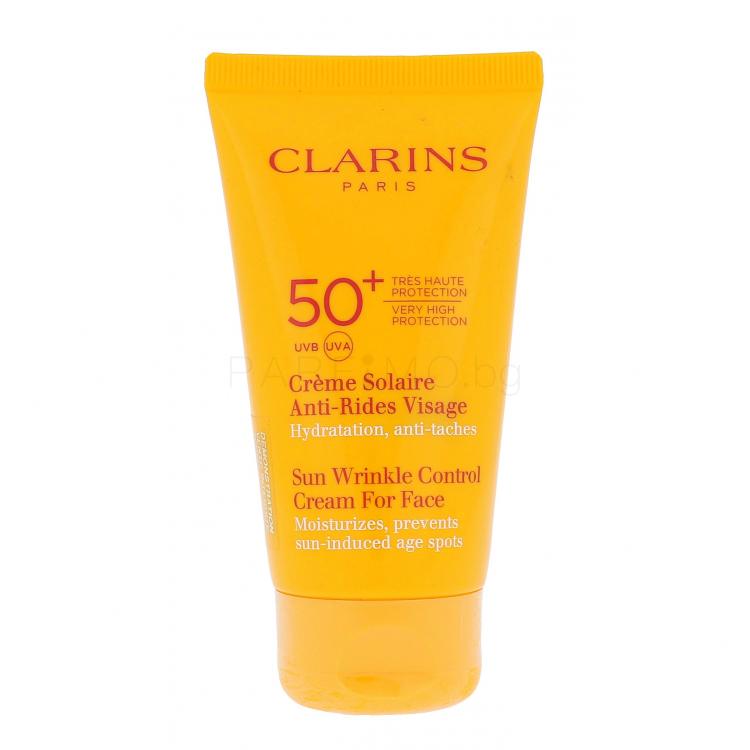 Clarins Sun Wrinkle Control SPF50+ Слънцезащитен продукт за лице за жени 75 ml ТЕСТЕР