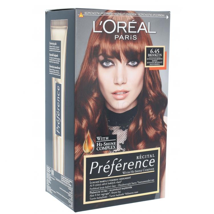 L&#039;Oréal Paris Préférence Récital Боя за коса за жени 60 ml Нюанс 6.45 Brooklyn