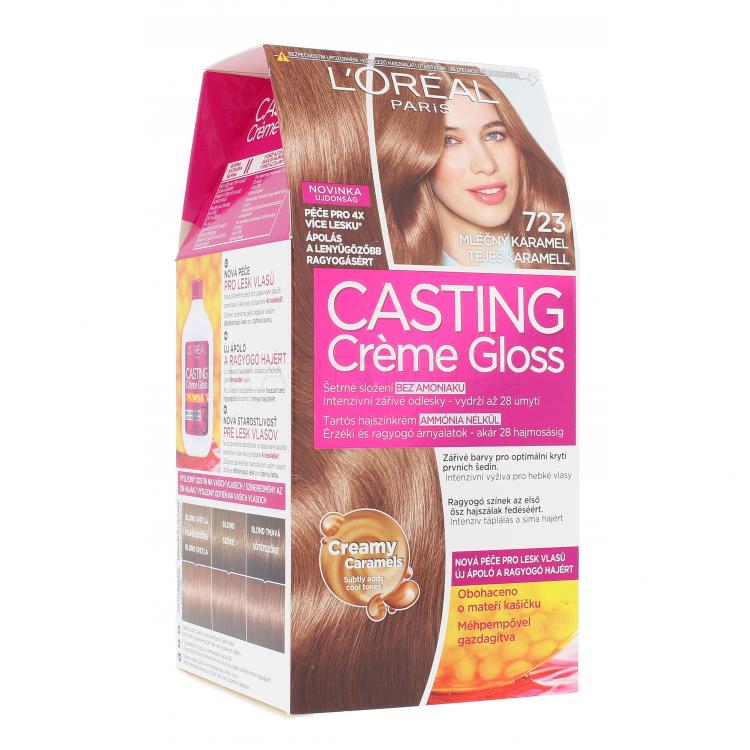 L&#039;Oréal Paris Casting Creme Gloss Боя за коса за жени 48 ml Нюанс 723 Dulce De Leche