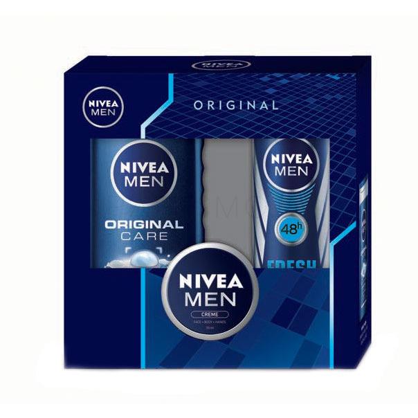 Nivea Men Original Подаръчен комплект душ гел 250 ml + антиперспирант Men Fresh Active 150 ml + универсален крем 30 ml