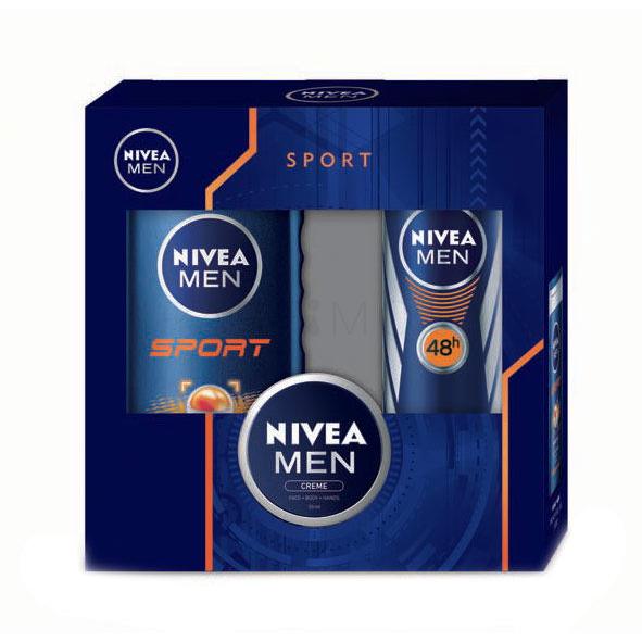 Nivea Men Sport Подаръчен комплект душ гел 250 ml+ антиперспирант 150 ml + универсален крем 30 ml