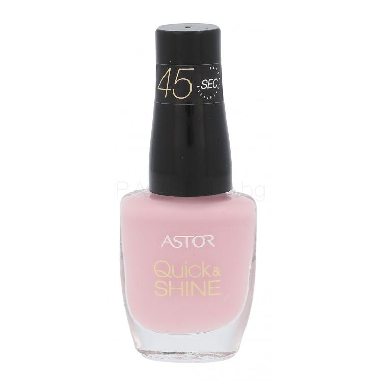 ASTOR Quick &amp; Shine Лак за нокти за жени 8 ml Нюанс 606 Pink Matter