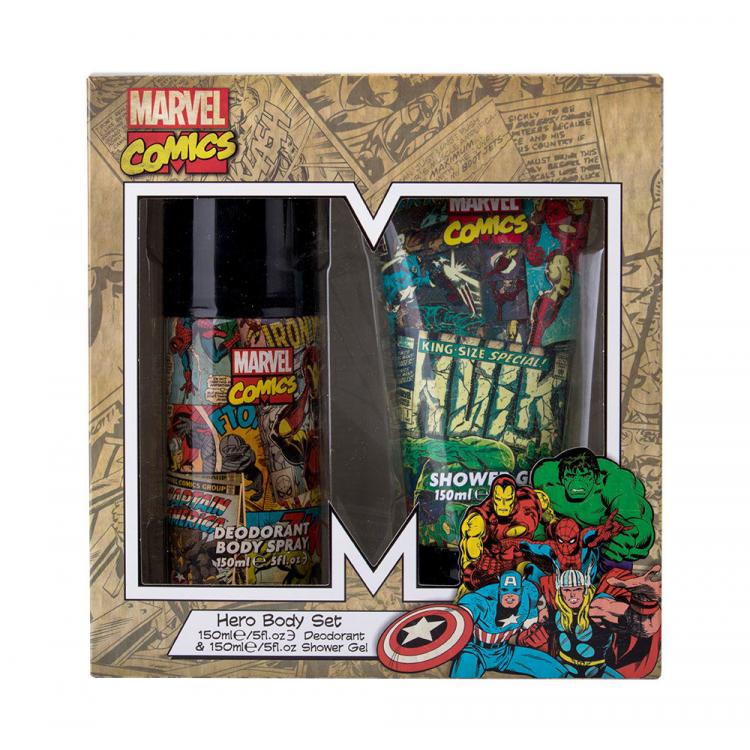 Marvel Comics Hero Подаръчен комплект дезодорант 150 ml + душ гел 150 ml