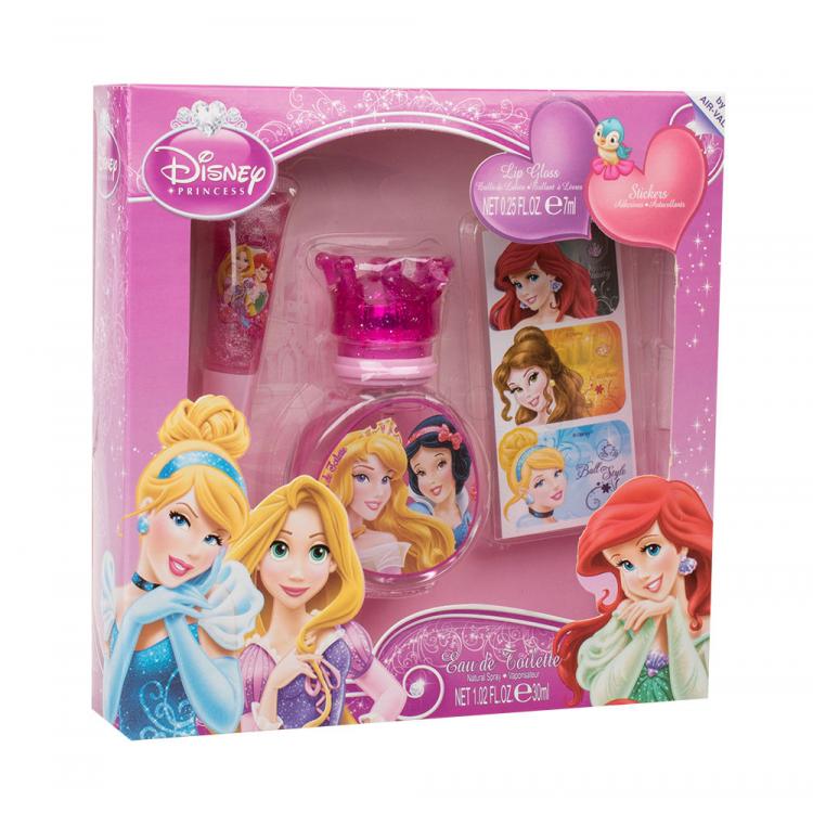 Disney Princess Princess Подаръчен комплект EDT 30 ml + блясък за устни 7 ml + стикери