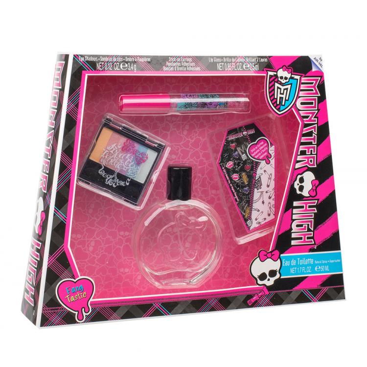 Monster High Monster High Подаръчен комплект EDT 50 ml + сенки за очи 3,4 g + блясък за устни 2,5 ml + самозалепващи се обеци