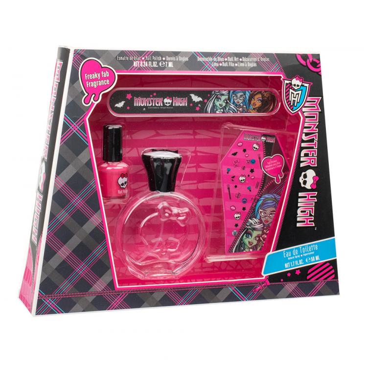 Monster High Monster High Подаръчен комплект EDT 50 ml + пила за нокти+ лак за нокти 7 ml + стикери за нокти