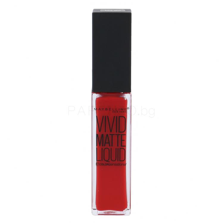 Maybelline Color Sensational Vivid Matte Liquid Червило за жени 8 ml Нюанс 35 Rebel Red