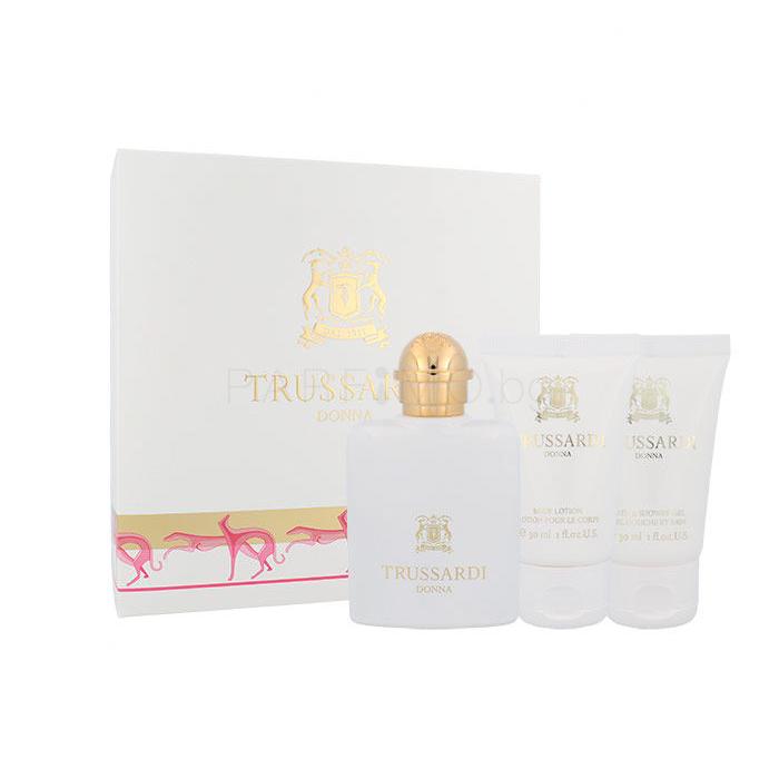 Trussardi Donna 2011 Подаръчен комплект EDP 30 ml + душ гел 30 ml + лосион за тяло 30 ml увредена кутия