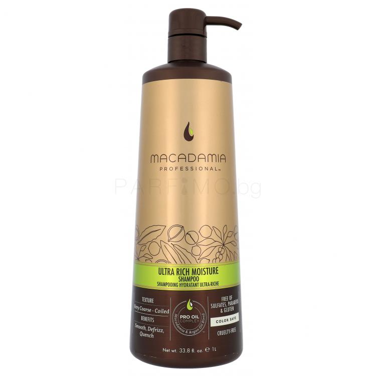 Macadamia Professional Ultra Rich Moisture Шампоан за жени 1000 ml