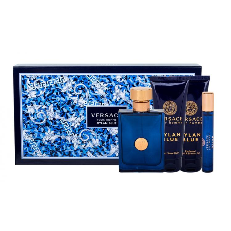 Versace Pour Homme Dylan Blue Подаръчен комплект EDT 100 ml + душ гел 100 ml + балсам за след бръснене 100 ml + EDT 10 ml