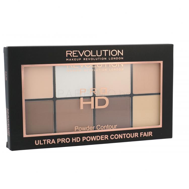 Makeup Revolution London Ultra Pro HD Powder Contour Palette Контурираща палитра за жени 20 гр Нюанс Fair