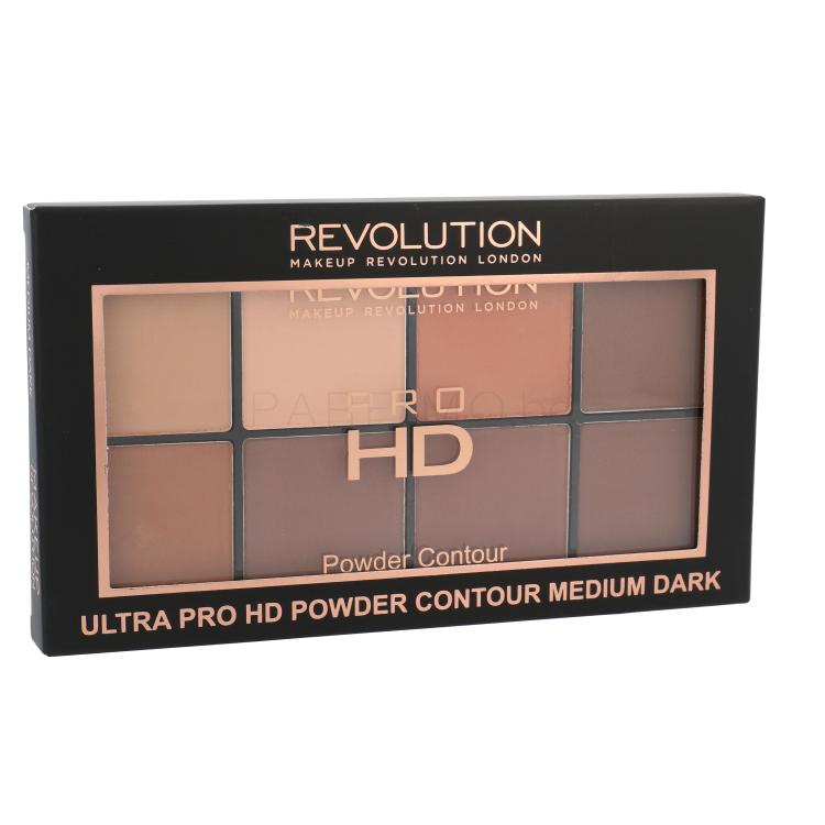 Makeup Revolution London Ultra Pro HD Powder Contour Palette Контурираща палитра за жени 20 гр Нюанс Medium Dark